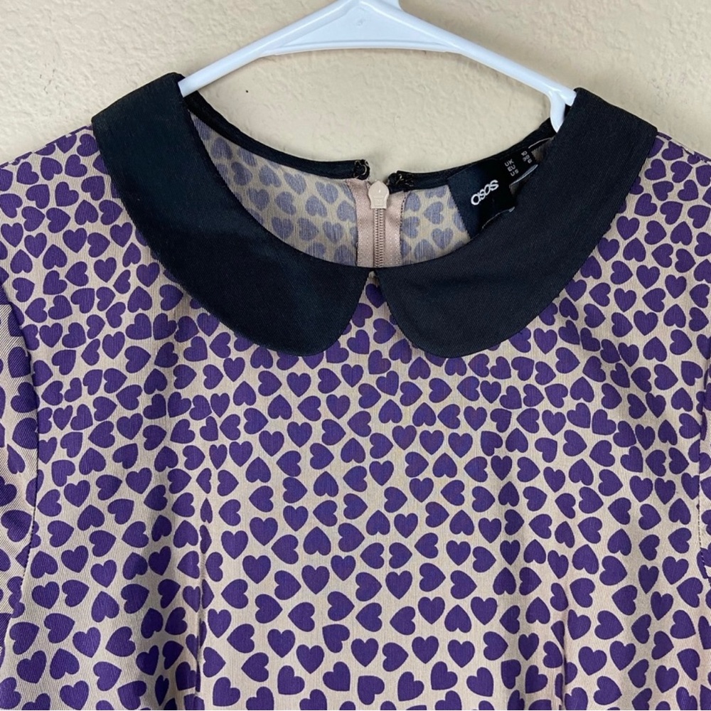 ASOS Peplum Style Heart Dress Size 6 - Picture 2 of 4